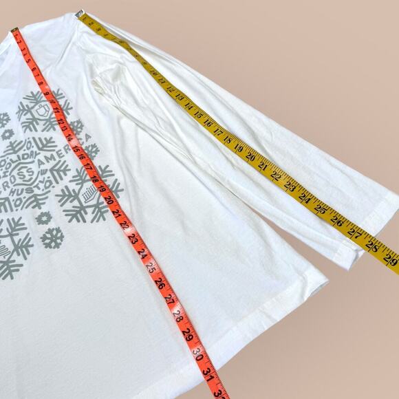 Run Across America Holiday Hustle Long Sleeve T Shirt Ei-Lo Size XL Unisex White - Picture 8 of 9